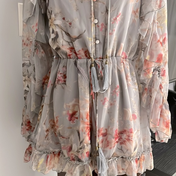 Pink Ripple Ruffled Romper - Picture 3 of 3